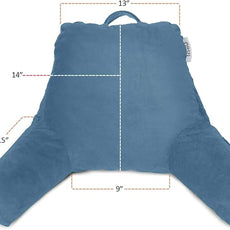 Nestl Reading Pillow for Kids & Teens with Shredded Memory Foam, Backrest Pillows for Reading, Watching, and Gaming, Use on the Couch, Bed, or Floor, Adjustable Support with Washable Cover Blue Heaven