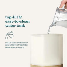 Homedics Cool Mist Ultrasonic Humidifier, 8-Colors Night Light, 0.66 Gal Top-Fill Tank, 24Hr Runtime, 3 Mist Settings, 360° Mist for 329 sq ft Rooms, Aromatherapy, Clean Tank Tech, Auto Shutoff