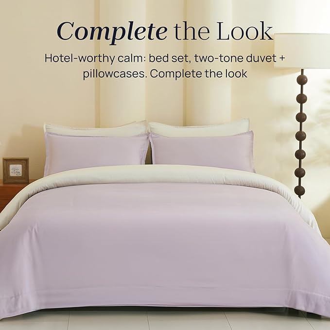 Full Size 4 Piece Bed Sheet Sets, DeepSleep Tech Luxury Bedding Made with 100% Tencel Lyocell - Silky, Lustrous & Gentle on Skin | After Dark (2 Sheets, 2 Pillow Cases)