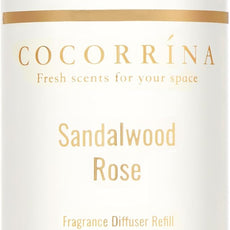 COCORRÍNA Refill - Sandalwood Rose 6.7 Fl.oz Reed Diffuser Refill with 8 Sticks