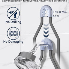 YASONIC Shower Caddy Hanging, Never Rust Shower Organizer Hanging, Aluminum Shower Racks for Inside Shower with Hooks for Razor, Bathroom Organizers and Storage with Soap Holder, Grey