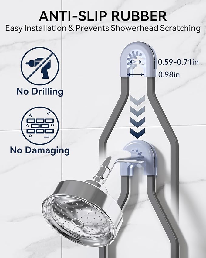 YASONIC Shower Caddy Hanging, Never Rust Shower Organizer Hanging, Aluminum Shower Racks for Inside Shower with Hooks for Razor, Bathroom Organizers and Storage with Soap Holder, Grey