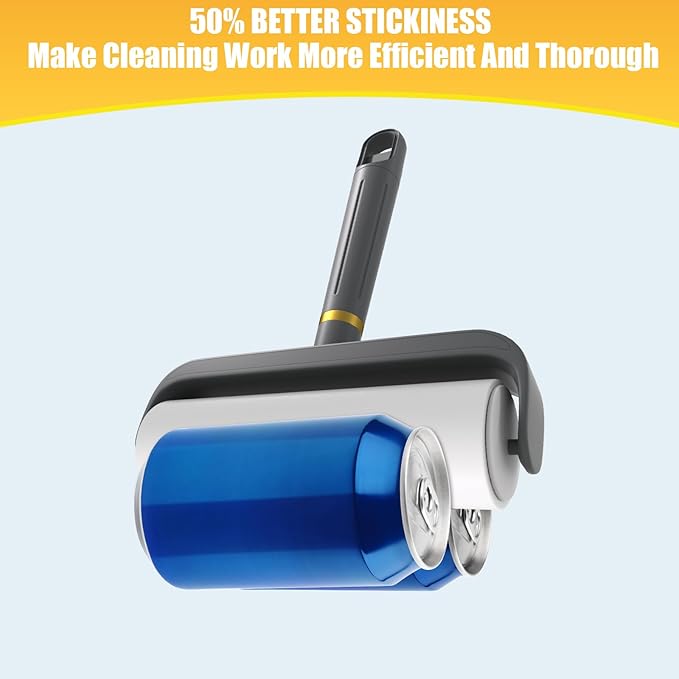 Large Surface Lint Roller, 6.3" Extra Sticky Rollers for Pet Hair, Ginat Dog Cat Hair Remover for Clothes Furniture Cleaning, 100 Sheet