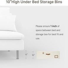 StorageWorks Under Bed Storage Bins, 10'' Underbed Storage Containers with Lid, 77L Clothes Organizer for Bedding, Blankets, Sweaters, Shoes, 2-Pack