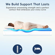 Queen Memory Foam Mattress Topper,Dual Layer Gel Memory Foam & Mattress Topper Queen for Pressure Relief and Medium Firm Support,CertiPur-US Certified