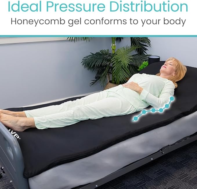 Vive Cooling Gel Mattress Topper - Honeycomb Gel Bed Pad for Hot Sleepers (Twin XL) - Ultimate Comfort and Support Mattress Topper for Twin Size Beds - Cooling, Pressure Relief