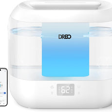 Dreo Smart Humidifier, Cool Mist Humidifiers for Bedroom, Quiet 4L Top Fill Ultrasonic Humidifiers for Home Office Plant & Baby with Nightlight, LED Display, 36H Runtime, APP/Voice Control, HM311S
