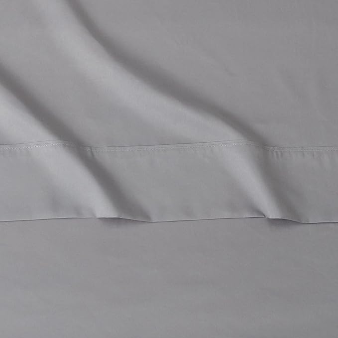 Amazon Basics Lightweight Super Soft, Wrinkle-Free Luxury Microfiber 4 Piece Bed Sheet Set with 14-Inch Deep Pockets, Full, Dark Gray, Solid AmazonBasics