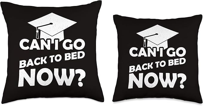 Funny Graduation Graduated Graduate Student Sarcastic Humor Throw Pillow