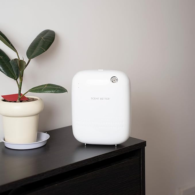 Scent Better Pro - Smart Bluetooth Essential Oil Diffuser for Home, Hotel, Spa, Office, Waterless - Includes Free Linen Breeze - White