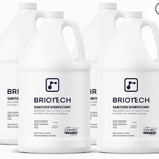 BRIOTECH Sanitizer Disinfectant Hypochlorous, Kill 99.99% of Viruses & Bacteria, Control Mold, Eliminate Odor, Gentle for Nursery & Play Rooms, Food Contact Surface Sanitizer, 1 Gallon Refill (4 Pack)