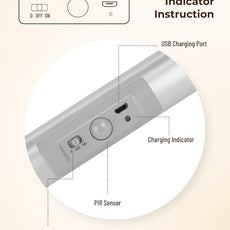 Joyzy Automatic Motion Sensor Closet Lighting with Eye-Protection Design, LED Closet Lights for Under Cabinet Wireless Light, Rechargeable Wardrobe Pantry Lights (2pack with Warm Lighting)