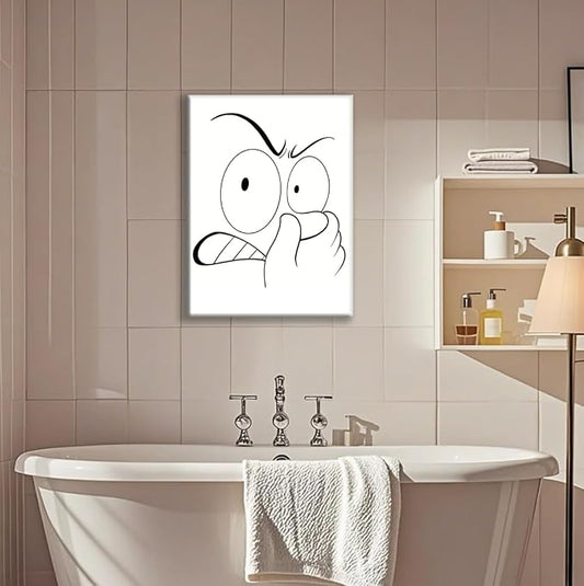 Jatinoo Bathroom Decor Wall Art Framed Canvas Paintings Bathroom Pictures Wall Decor Retro Home Decor For Apartment Or House