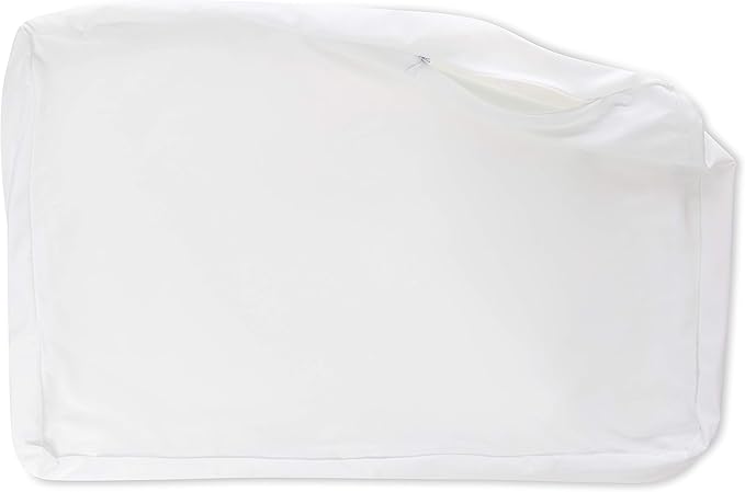 Cover Only for Premium Microbead Bed Pillow, Medium Extra Smooth - Ultra Comfortable Sleep with Silk Like Anti Aging Cover 85% Spandex/ 15% Nylon Breathable, Cooling Pure White