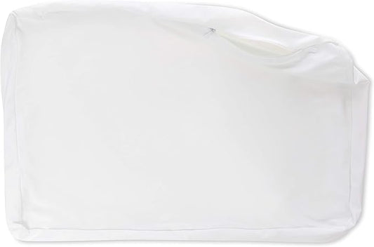 Cover Only for Premium Microbead Bed Pillow, Large Extra Smooth - Ultra Comfortable Sleep with Silk Like Anti Aging Cover 85% Spandex/ 15% Nylon Breathable, Cooling White