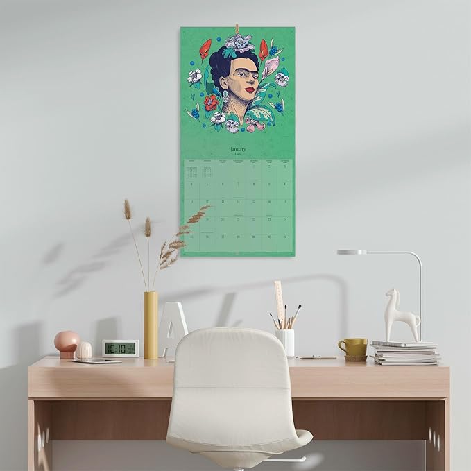 Frida Kahlo Wall Calendar 2026 12" x 12" FSC® Plastic Free - Starts Week On Sunday | Family Planner Art Calendar 2026 | Frida Kahlo Gifts