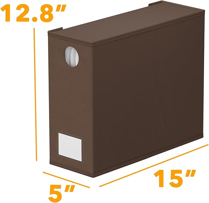 SpaceAid 6 Pack Bed Sheet Organizers and Storage, Foldable Sheet Organizer with Window for Linen Closet, Set Folder Keeper for Queen & King Size Bedding Storage (Brown)