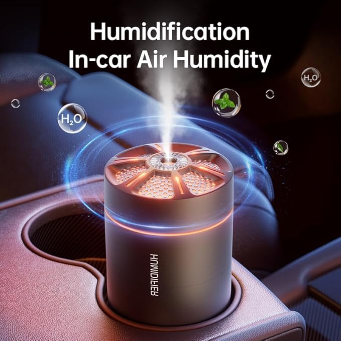 180ml Portable Small Humidifier with Colorful LED Night Light, USB Personal Desktop Humidifier for Car Home Office Travel, Auto Shut-Off, 2 Mist Modes, Super Quiet