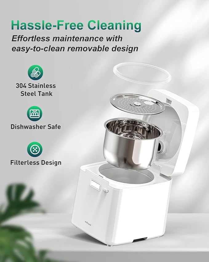 Mifasol Stainless Steel Warm Mist Humidifier, 3.3L/0.87Gal Steam Humidifier Large Room up to 800 sq ft, Easy to Clean Humidifiers for Bedroom Baby Nursery Home Office, White