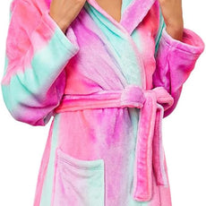 U2SKIIN Women Hooded Fleece Robe, Short Plush Robes for Womens With Hood Soft Warm Spa Bathrobe