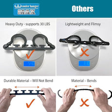 Wonder Hanger Max 20-Pack Space Saving Hangers, Reinforced Hooks Swivels 360°, Cascading Hanger, College Dorms & Storage Closet Organizer, Fully Assembled – Grey