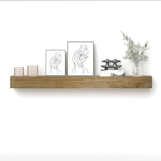 Fireplace Mantel Shelve, Solid Wood Baked Finish Wall-Mounted Floating Shelf for Over Fireplace, Handcrafted Floating Fireplace Mantels with Wooden Bracket, 72x 8 x 6 Inches