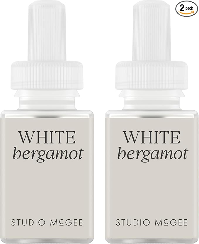 Pura x Studio McGee Home Scent Refill - Smart Air Diffuser - Up to 120-Hours of Luxury Fragrance per Refill - Home Essential - Clean & Safe Diffuser Fragrance - 2 Pack, White Bergamot