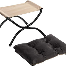 HollyHOME Lazy Chair with Foldable Ottoman, Accent Comfy Lounge Armchair and Folding Footrest Stool, Leisure Sofa Reading Chair and Footstool for Living Room, Bedroom, Dorm,Velvet Smoky Grey