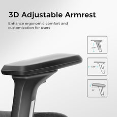 ALPHA HOME Ergonomic Office Chair with footrest, High-Back Mesh Computer Chair with Lumbar Support, Adjustable Height&Headrest&Flip-up Armrest, 360° Swivel Wheels, SGS Certified