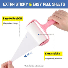 Extra Sticky Lint Roller Refills 6 Pack (720 Sheets) fit 3.8