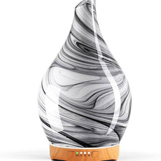 Porseme 280ml Essential Oil Diffuser Glass Color Changing Aroma Air Diffusers Aromatherapy Ultrasonic Cool Mist Humidifier 7 Running Hours Waterless Auto-Off for Sleeping, Yoga, Office, Spa (Ink)