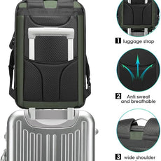 BANGE 15.6INCH Slim Laptop Backpack，Office Business Laptop with Lock, Anti Theft Travel Backpack with USB3.0 Charging Port for Men and Women…