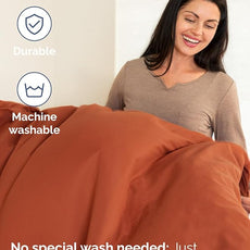 Extra Deep Pocket King Sheets - 4 Piece Breathable & Cooling Bed Sheets - Hotel Luxury Bed Sheet Set - Soft, Wrinkle Free & Comfy - Easily Fits Extra Deep Mattresses - Deep Pocket Terracotta Sheets