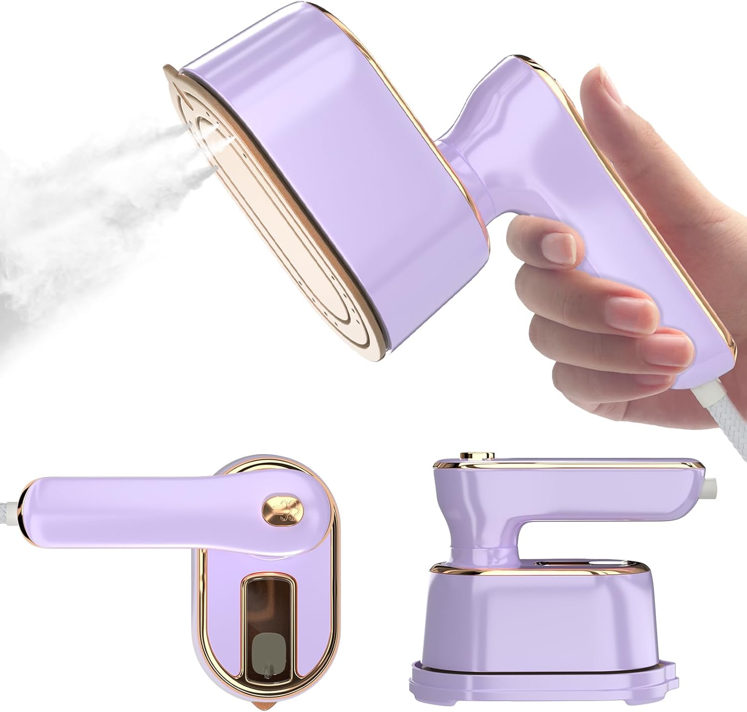 Travel Steamer Iron for Clothes Mini - Portable Ironing Machine Travel Small Size Portable Steamer Travel College Dorm Home Essentials (Blue) Dormly
