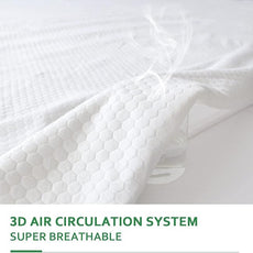 Queen Mattress Protector 2 Pack Waterproof Cooling Queen Mattress Pad Cover, Viscose 3D Air Breathable Fabric, Fitted 8-18 inch Deep Pocket, Washable Noiseless