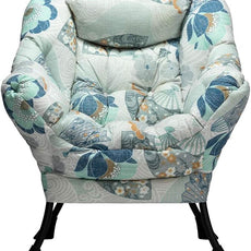 HollyHOME Lazy Chair with Armrest and Side Pocket, Comfy Accent Lounge Chair,Leisure Sofa Armchair for Living Room, Bedroom, Dorm, or Small Spaces, Oversized Reading Sofa Chair,Fan Print