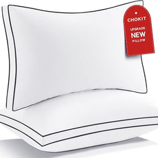 Premium Pillows King Size Set of 2, Fluffy and Supportive 7D Down Alternative Bed Pillows, Luxury Soft Hotel Quality Gusseted Pillow for Side Back Stomach Sleepers, Relief Neck Head and Shoulder Pain