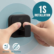 TAILI Thickened 304 Stainless Steel Bathroom Suction Hook for Towel, Loofah, Bathrobe, Patented Strong Suction Cup Holder, Damage-Free Hanging Glass Shower Wall Hook, Hold Up to 11 Lbs, 2 Pack, Black