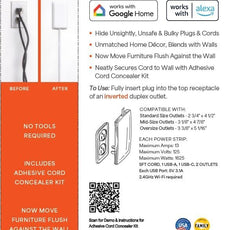 Smart Sleek Socket: Universal Outlet Concealer with Wi-Fi Smart Power Strip