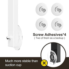 Orimade 4 Tier Adjustable Anti-slip Shower Caddy Over Shower Head, Rustproof Bathroom Hanging Organizer With 4 Hooks for Razor, No Drilling Shower Shelves Storage Rack, White