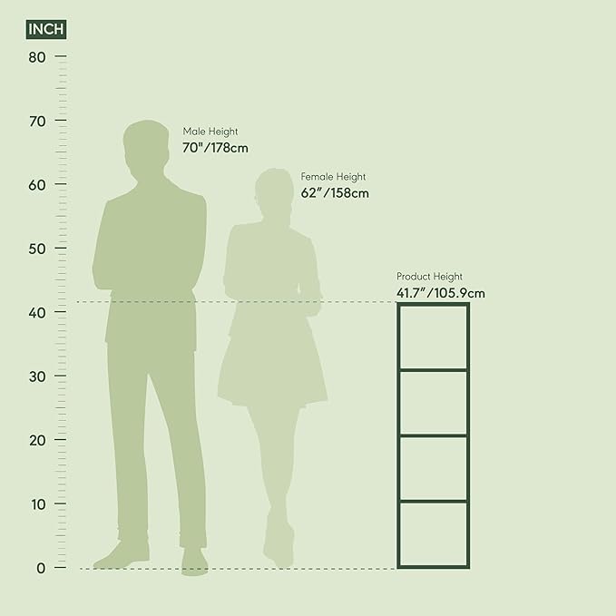 Furinno PASIR Book Shelf, 4-Tier Modern Bookshelf, Open Shelves Bookcase 9 x 12 x 42, for Living Room, Bedroom, Home Office, Pink/White