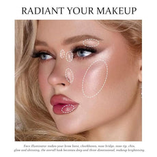 Pearl White Sparkle Glitter Shimmer Highlighter Makeup Palette for Women, White Buttery Creamy Powder Highlighter Eyeshadow Palette Vegan, Built-in Mirror & Brush 01 – Girls Christmas Gifts