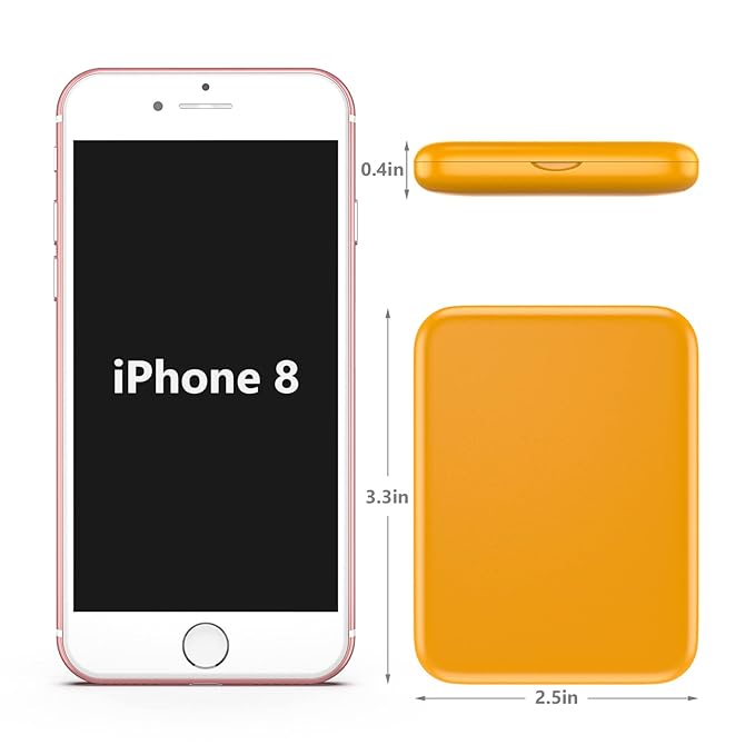 Kintion Pocket Mirror, 1X/3X Magnification LED Compact Travel Makeup Mirror with Light for Purse, 2-Sided, Portable, Folding, Handheld, Small Lighted Mirror for Gift, Yellow