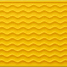 Silicone Dish Drying Mat for Multiple Usage,Easy clean,Eco-friendly,Heat-resistant Silicone Mat for Kitchen Counter or Sink,Refrigerator or Drawer Liner Yellow S 12 inches x 6 inches