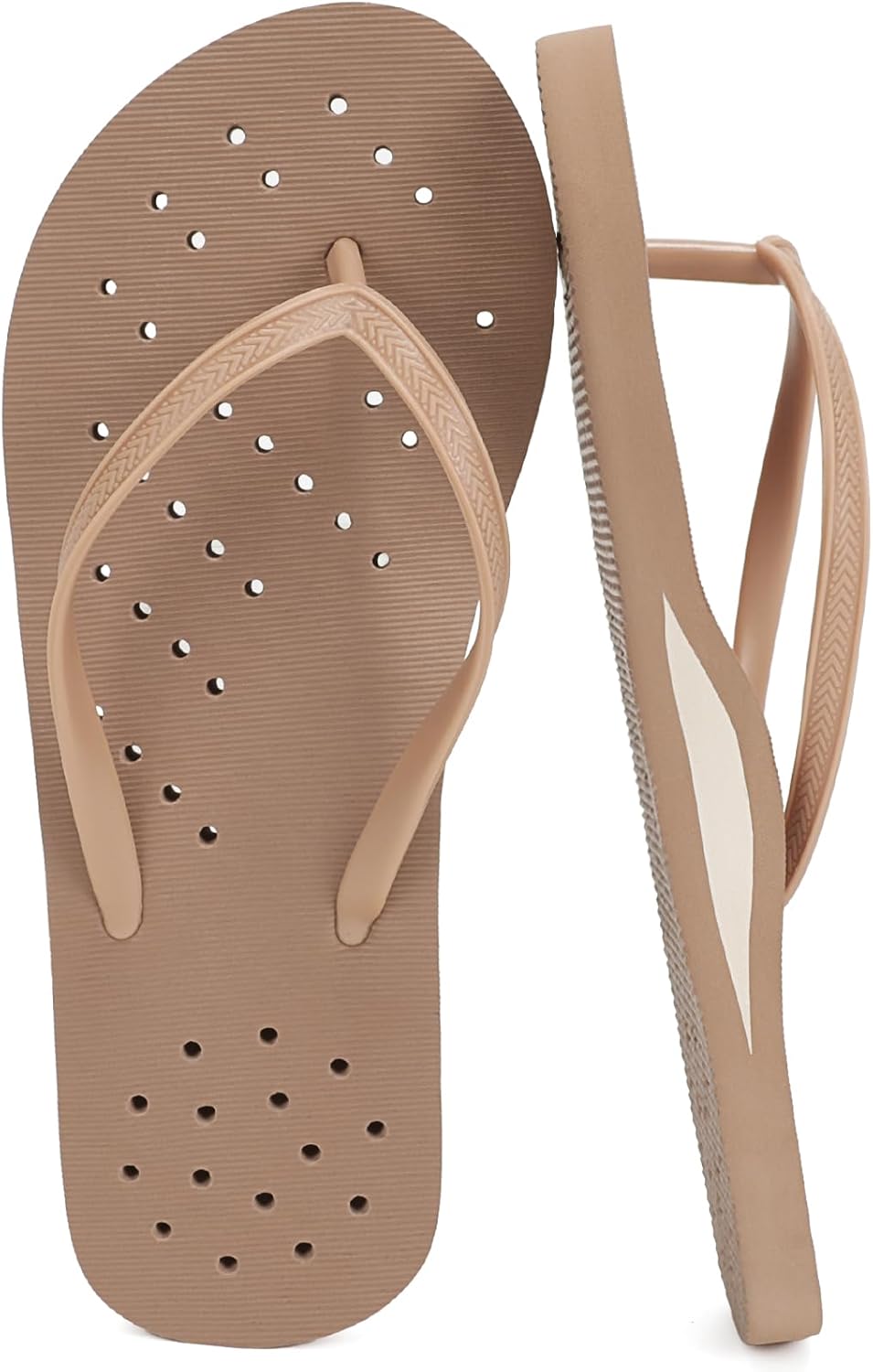 STQ Shower Shoes Women Quickly Dry Arch Support Flip Flops Non Slip Beach Pool Dorm Thong Sandals with Drain Holes
