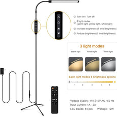 EBEST Led Floor Lamp with Remote LED lamp lash Light for Eyelash Extensions Craft Task Lamps Floor Standing Light Gooseneck Dimmable Reading lamp Eyelash Lamp for Lashes Makeup