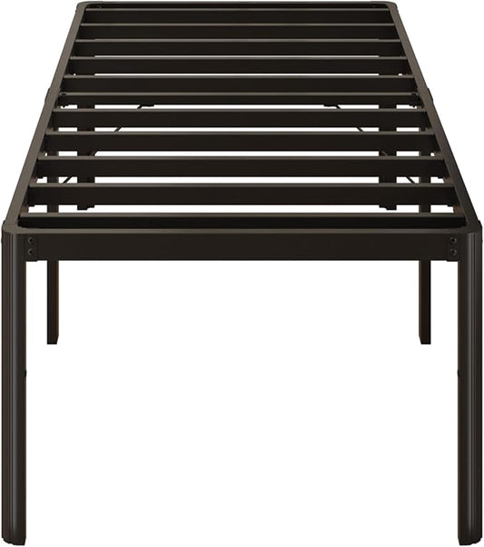 22 Inch High Twin XL Bed Frames with Rounded Corner Legs, Heavy Duty XL Twin Metal Platform Bed Frame No Box Spring Needed, Easy Assembly, Noise Free, Black