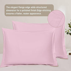 100-Percent Cotton Duvet Cover Set, Hidden Zipper Closure, Ultra Soft, Easy Care and Durable, Simple Bedding Style, Queen, Pastel Pink (Comforter Not Included)