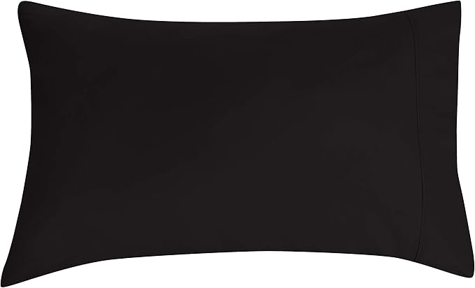 Amazon Basics Lightweight Super Soft Easy Care Wrinkle Free Microfiber 3 Piece Bed Sheet Set with 14-Inch Deep Pockets, Twin, Black, Solid, Kids, Men & Women Bedding AmazonBasics
