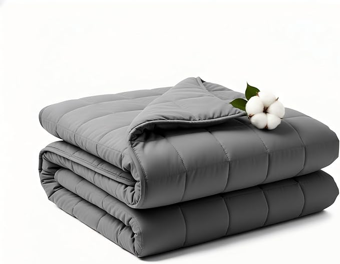 Weighted Blanket 5lbs 41"x60" for Adults and Teens, Heavy Throw with Premium Glass Beads for Napping, Machine Washable with Soft & Breathable All-Season Comfort (41" x 60" 5 lbs)